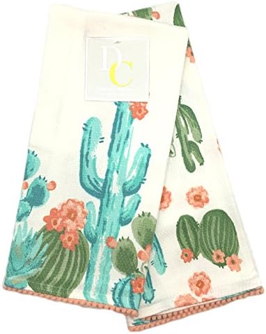 Desert Cactus Pastels Pom Pom Kitchen Tea Towels