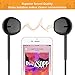 Reddie 2 Pack Wired Headphones Stereo In Ear Earphones Earbuds with Microphone and Volume Control for Phones Black
