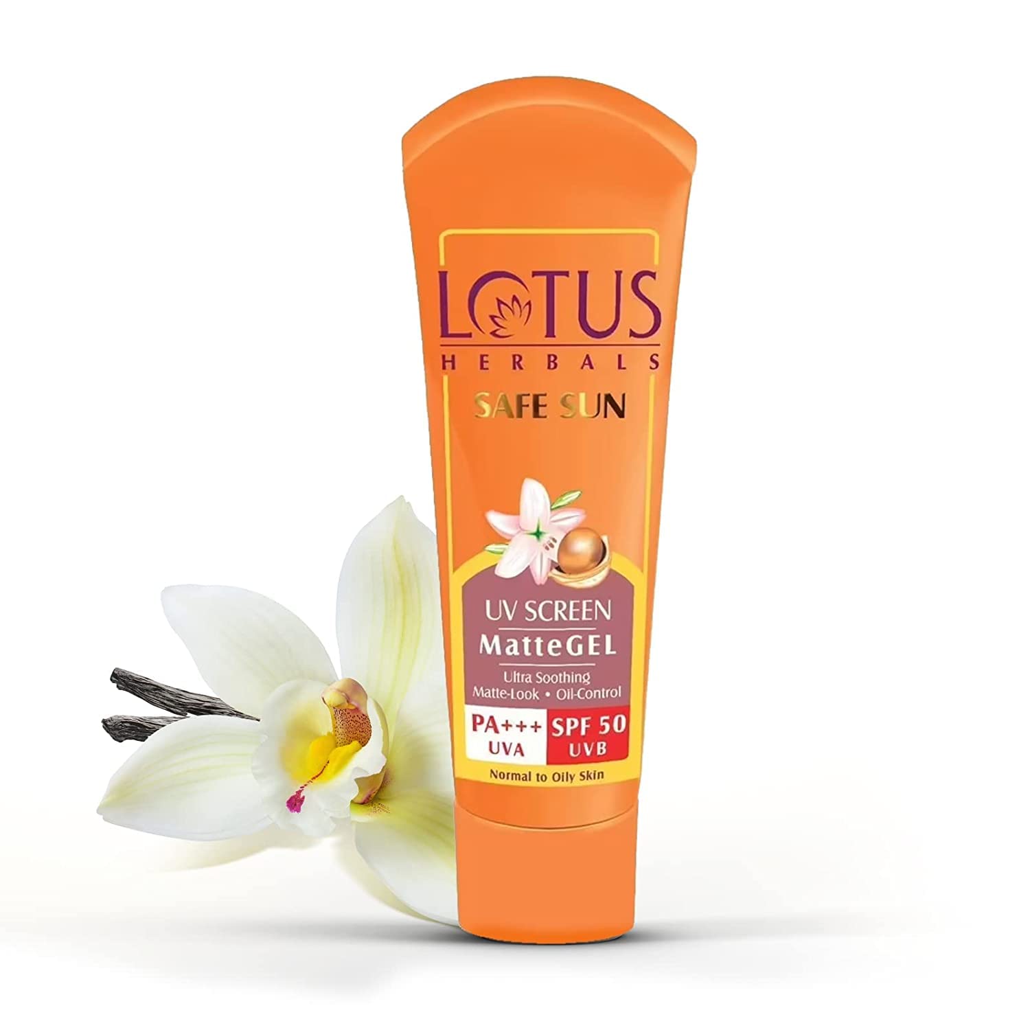 Lotus Herbals Safe Sun Invisible Matte Gel Sunscreen SPF 50 PA+++, For Men & Women, Non-Greasy, Suitable for Oily Skin, 100g