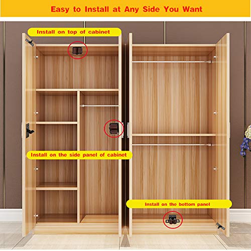 SAYAYO Double Roller Catch, Closet Cupboard Door Latch Furniture Catch Ball Catch Door Hardware Oil-Rubbed Bronze Copper Finished, 10 PCS