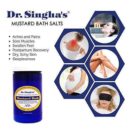 Dr. Singha's Mustard Bath Salts, Therapeutic Bath Detox, 28 Ounce