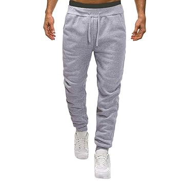  Men Pants Mens Comfort Elastic Waist Drawstring