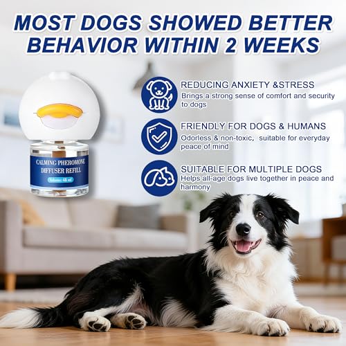 Jeweeio 9 In 1 Dog Calming Pheromone Diffuser (3 Plug in + 6 Refills), Relief Anxiety, Storm Stress & Indoor Behavior Support, 180 Day Long Lasting Refill, Natural Odorless Safe Formula