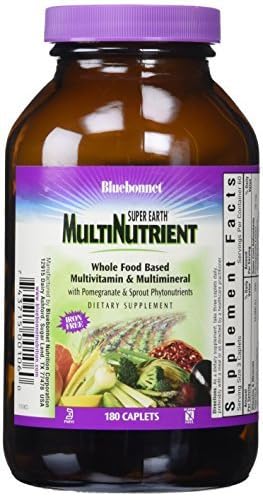 Bluebonnet Super Earth Multi-Nutrient Formula Iron Free Caplets, 180 Count by Blue Bonnet