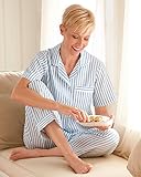 National Woven Striped Pajamas - Misses Short Sleeve