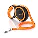 Pawbonds Retractable Dog Leash for Small Medium Breed Dogs up to 50lbs - Best for Walking, Running, Sport, Tangle Free.16ft Long Automatic Extendable Pet Lead - Black Orange