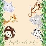 Baby Shower Guest Book: Jungle Safari Animals Savannah Theme, Welcome Baby (Boy or Girl) Sign in Guestbook with predictions, advice for parents, ... picture, Memory Keepsake (Pregnancy Gifts) by 