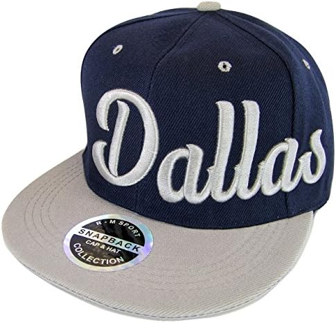 Dallas Men's Offset Cursive Script Adjustable Snapback Baseball Cap