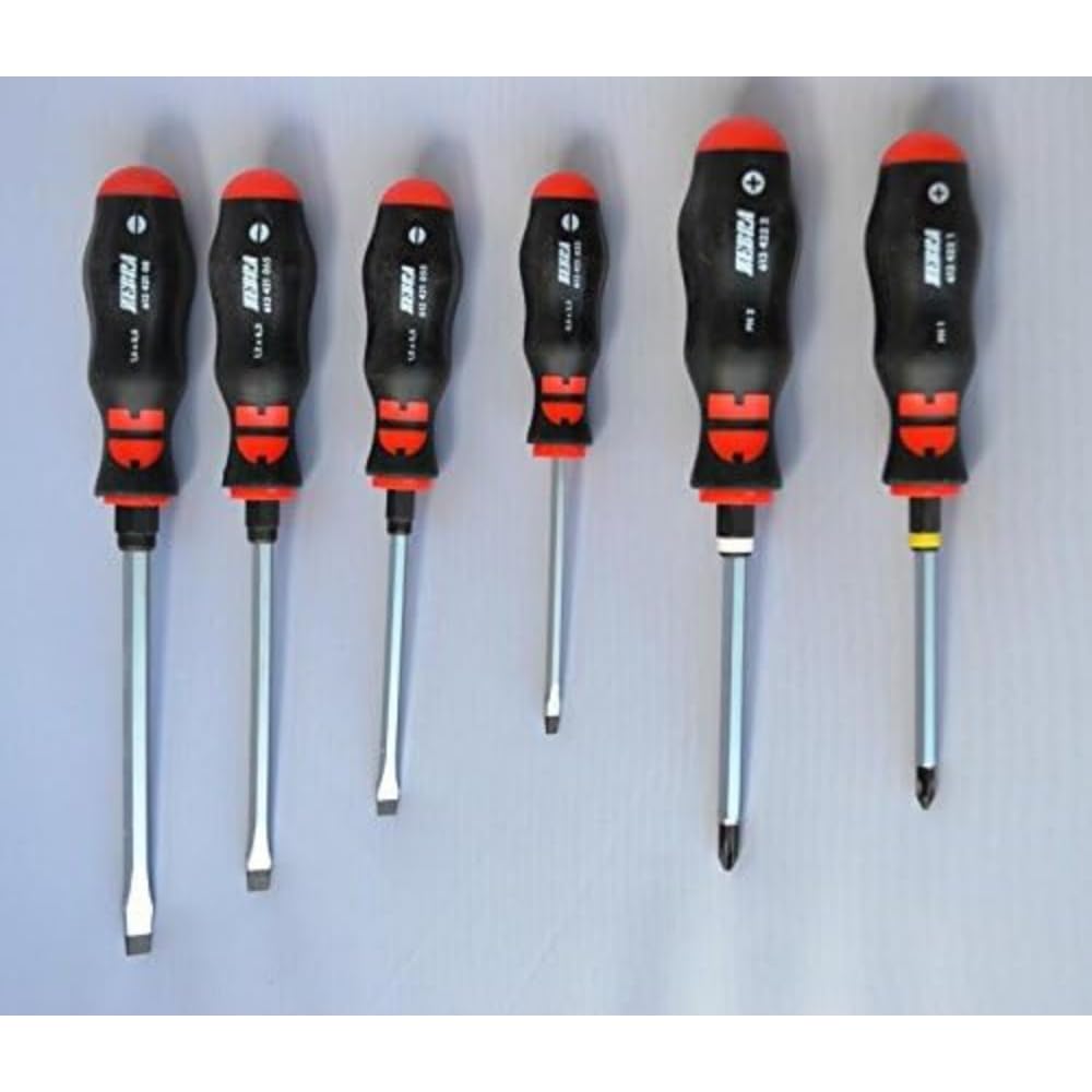 Wurth Set of Screwdrivers, Screwdriver Set, 594g, Schwarz, Flat Head, PH/SZ, 11.42 x 3.54 x 2.36 inches, Italy, Construction, Home Improvement