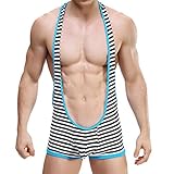 YiZYiF Men's Jockstrap Singlet Backless Bodysuit Mankini Gay Int Underwear
