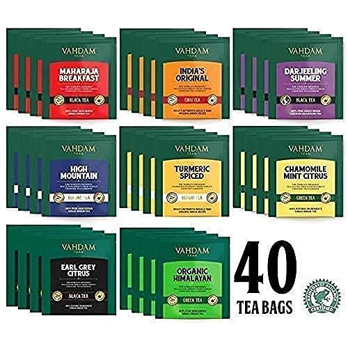 VAHDAM, Assorted Tea Gift Set (6 Varieties, 36 Tea Bags) - Variety Pack - Black, Green, Chai and Herbal Tea Sampler | Gifts Set for Lovers | Gifts for Women and Men - Image 4