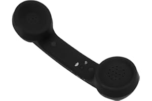 Hamwesh Retro Phone Handset with Cordless BT for Cell Phone Comfortable Call Classic Vintage Cordless Telephone Handset Mic H