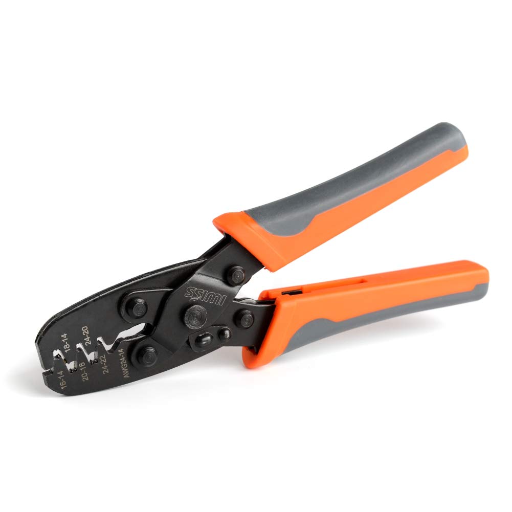 IWISS Open Barrel Terminal Crimper Plier Tool for Molex Style DELPHI AMP TYCO Terminals Crimper Open Barrel 24-14 AWG