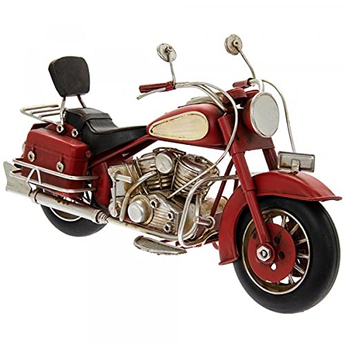 L&P' LP43741 Figure | Vintage Motorbike | 1 Piece-28x11x16 cm Accessory, White Red