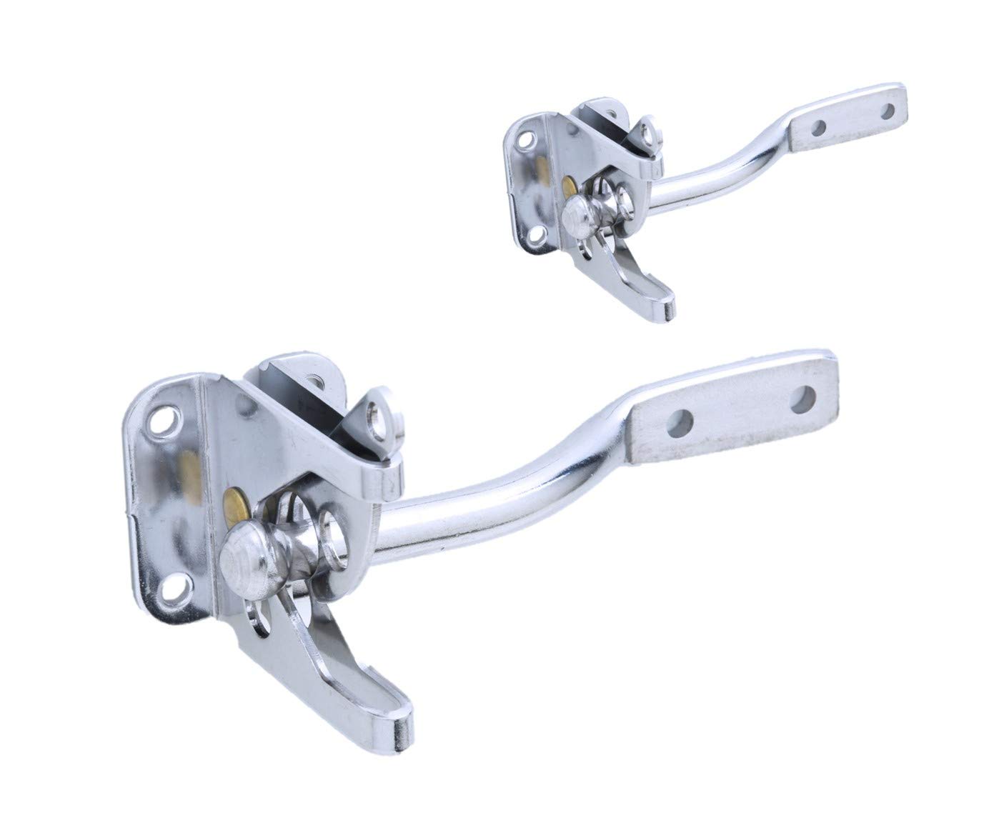 QCAA 304 Stainless Steel Self-Locking Gate Latch, 2-1/8", 2 Pack, Made in Taiwan