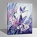 RIHE DIY Oil Painting Paint by Numbers Kits with Brushes Acrylics Painting Kits on Canvas for Adults Kids Beginner - Butterfly with Purple Flower 16x20 Inch(Wooden Framed)