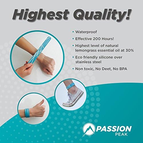 Gnataway Mosquito Repellent Slap Bracelet Waterproof Non-toxic No Deet No BPA Natural Herbal Ingredients