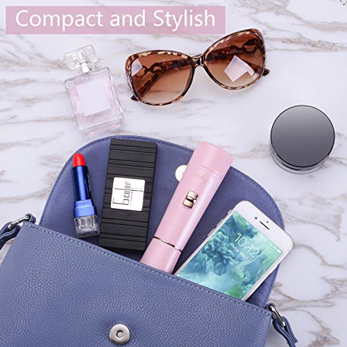 Facial Hair Removal for Women Rechargeable - 2019 USB Rechargeable Hair Remover Trimmer for Face, Armpit, Chin and Full Body, Best Gift for Women-Pink - Thumbnail 6