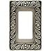 Franklin Brass Paisley Wall Plate, Brushed Satin Pewter Single Decorator Switch Cover, 1-Pack, 64046