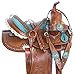 AceRugs 10″ 12″ 13″ 14″ Pink Purple Black Blue Crystal Show Western Barrel Racing Youth Child Kids Horse Pony Saddle TACK Package Free Bridle REINS Breastplate (Turquoise, 12)thumb 1