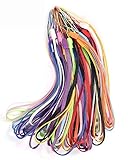 50PCS Pack 7-Inch Colorful Hand Wrist Strap Lanyard for USB Flash Drive, Keys, Keychain, ID Badge Holder, Name tag and Other Small Portable Items (10-Assorted Colors)