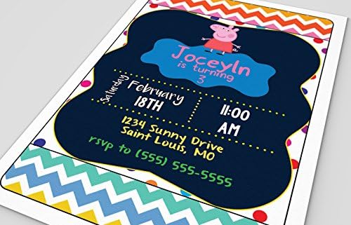 Customized -Peppa Pig Birthday Party Invitation