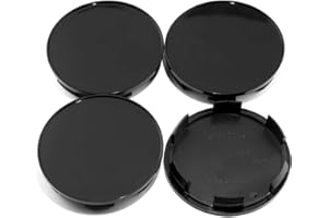 4pcs Wheel Center Caps 70mm/64mm Black with Flag Sticker