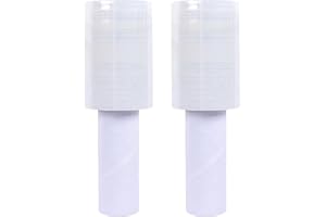 Fjgyjt 2Pcs 4 Inch x 1000Ft Stretch Wrap Roll with Handle Self-Adhering Plastic Film for Moving Furniture Wrapping and Shippi