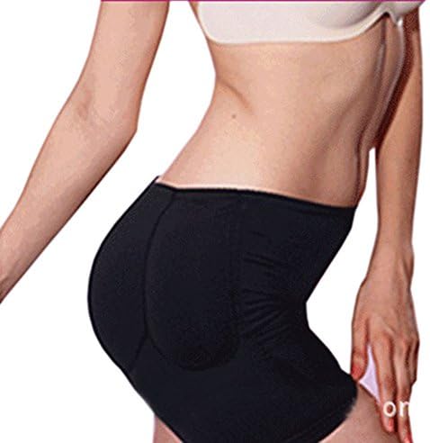 OULI Silicone Padded Rear Butt Hips Enhancer Shaper Girdle Underwear Crossdresser (XL, Black)