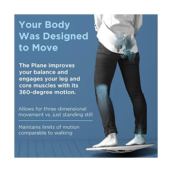 FluidStance-Balance-Board-for-Standing-Desk-Wobble-Board-for-Under-Desk-Exercise-Plane-Storm FluidStance The Plane® Balance Board | Recycled, Eco-Friendly, USA Made Materials | Anti-Slip Surface | Standing Desk…