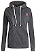 ELFIN Women Full Diagonal Zip up Sport Hoodie Sweatshirt