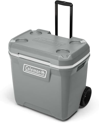 Coleman Classic Series Insulated Portable Rolling Cooler with Wheels, Leak-Resistant Outdoor Hard Cooler Keeps Ice up to 5 Days
