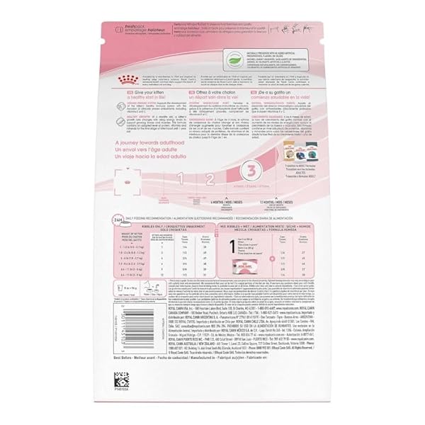 ROYAL CANIN FELINE HEALTH NUTRITION DRY KITTEN FOOD, SUPPORTS DIGESTIVE HEALTH, IMMUNE SUPPORT AND HEALTHY ENERGY, 3 LB BAG
