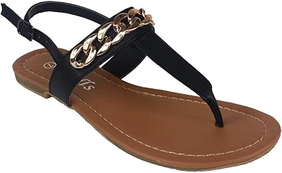 chain flat sandals