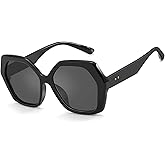 ZENOTTIC Retro Oversized Hexagonal Sunglasses for Women 100% UV400 Protection