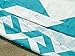 Chezmoi Collection 2-Piece Reversible Chevron Zig Zag Duvet Cover Set with Corner Ties (Twin, Teal)