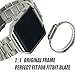 Fitbit Blaze Accessory Band, CHC Metal Frame Plus Solid Stainless Steel Bracelet Wristband for Fitbit Blaze Smart Fitness Watch (Silver)