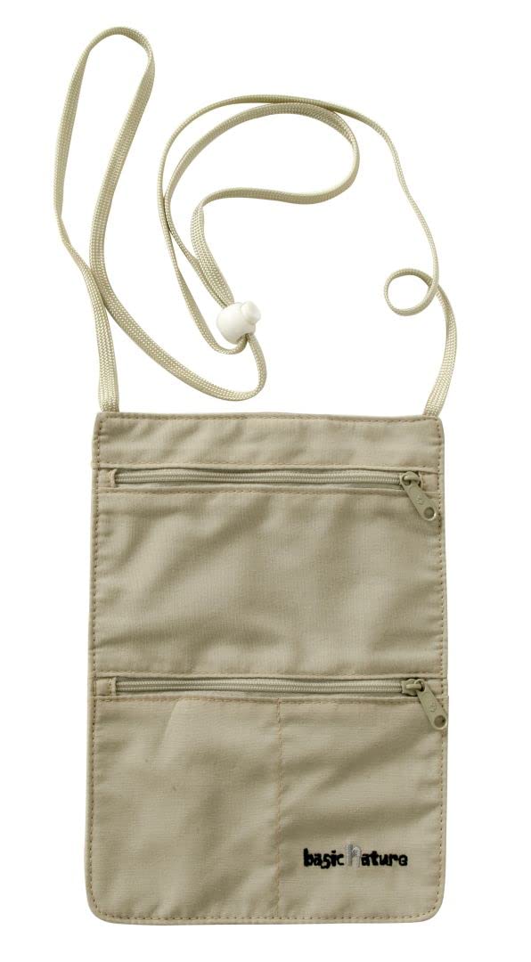 BasicNature Unisex - Adult Undercover Neck Bag, Sand, One Size
