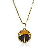 Lanzonia Handmade Series - Feather Pendant Necklace for Women Unique Peacock Sweater Necklace Gold Plated Jewelry