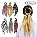 Scarf Scrunchies Women Hair Ties - Hair Scarves Scrunchys Bow Leopard Ribbon Scrunchy with Tails For Thick Hair No Crease Accessories Soft Ropes Ponytail Holder with Designs Long Ponytail