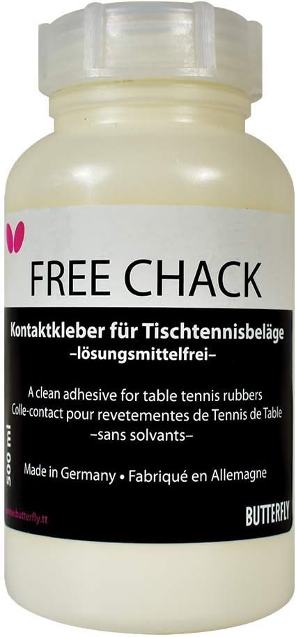 Butterfly Free Chack Table Tennis Racket Glue - Perfect for Assembling Table Tennis Ping Pong Paddle - Comes with Sponges and Application Clip - 3 sizes available (37mL/90mL/500mL) : Sports & Outdoors