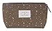 Leegoal(TM) Elegant Multi Fuctional Canvas Floral Pouch Pencil Pen Case Bag (Coffee)
