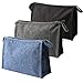 3 Pack Multi-Purpose Zipper Handbag Pouch Organizer Bag For Travel, Toiletries,Cosmetics, Make Up,Cables,Gadgets