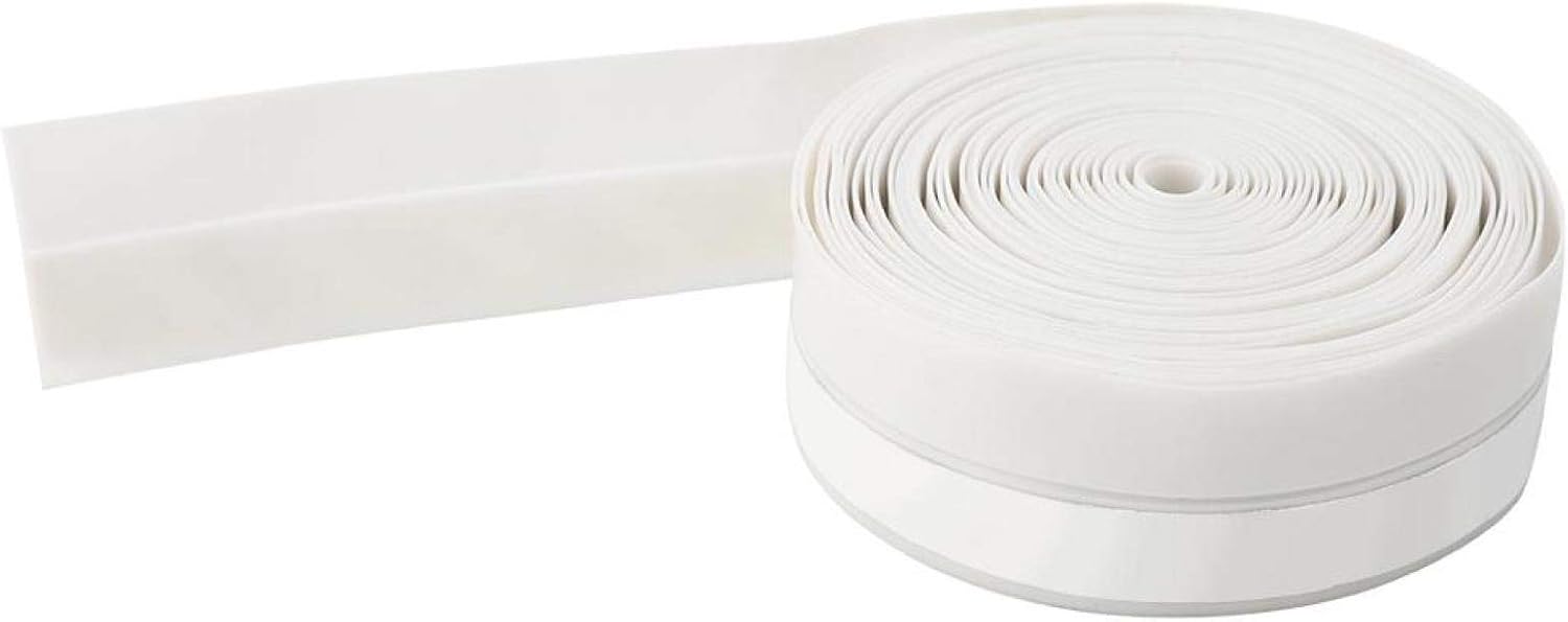 Bathroom Caulk Strip,5M 25mm Self-Adhesive Door Window Sound Insulation Dust Prevent Sealing Strip Sealant Tape Mildewproof Waterproof Sealing Tape for Kitchen (White) - Image 4