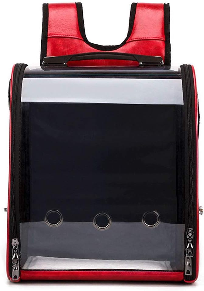 KUANDARYJ Comfortable Portable Pet Carrier Backpack, Pet Carrier Bag for Cat Dog Puppy, Transparent and Breathable, for Pets Travel Hiking Camping Cycling Outdoor, Hold Up to 11 Lbs Breathable