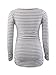 Jinson Women's Motherhood Maternity Tunic Tops Mama Clothes Flattering Side Ruching Long Sleeve Scoop Neck Pregnancy T-Shirt