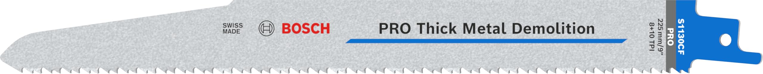 Bosch 5x PRO Thick Metal S1130CF Demolition Reciprocating Saw Blade (for Metal pipes and profiles, Non-ferrous metals, Length 225 mm, Professional Accessory Reciprocating Saw)