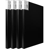 Art Portfolio 4 Packs Portfolio Folder with Plastic Sleeves Presentation Book with Sheet Protectors 11"x17" 30 Pockets 60 Pages Capacity