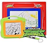 Teenage Mutant Ninja Turtles Magnetic Drawing Board, Large Erasable Doodle Sketching Pad with Travel Size Sketcher to Color, Draw and Erase for Kids, Toddlers, Boys & Girls