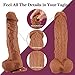 9.6 Inch Huge Realistic Dildo with Strong Suction Cup, Big Fake Penis Bendable Bodysafe Liquid Silicone Dong, Fondlove G-spot Dildos for Vagina and Anal Sex Toy